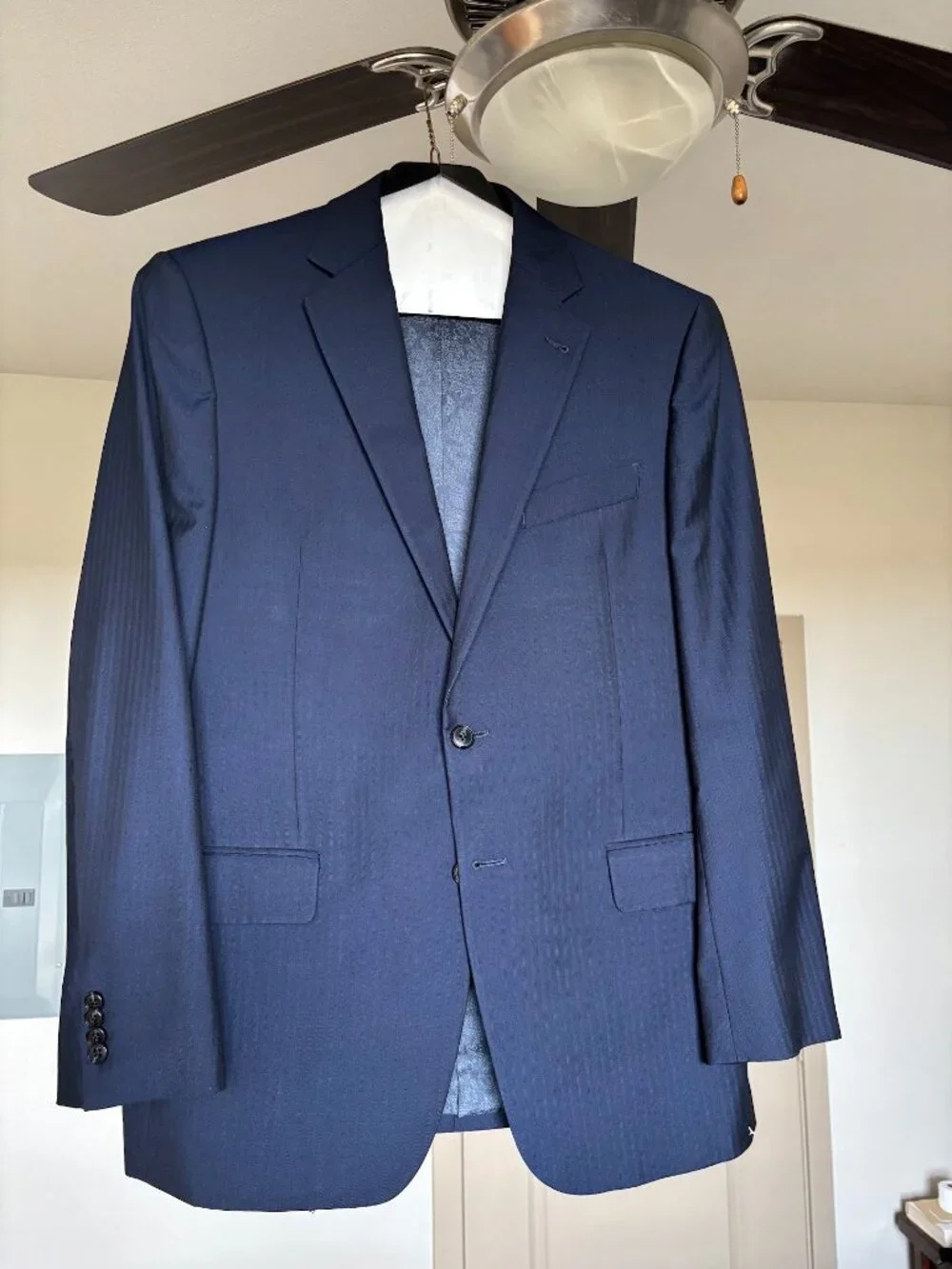 Custom Navy Joseph Abboud Suit (Coat and Pants)